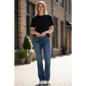 Belle by Kim Gravel TripleLuxe Pull On Bootcut Jeans Dark Wash 18WP EUC